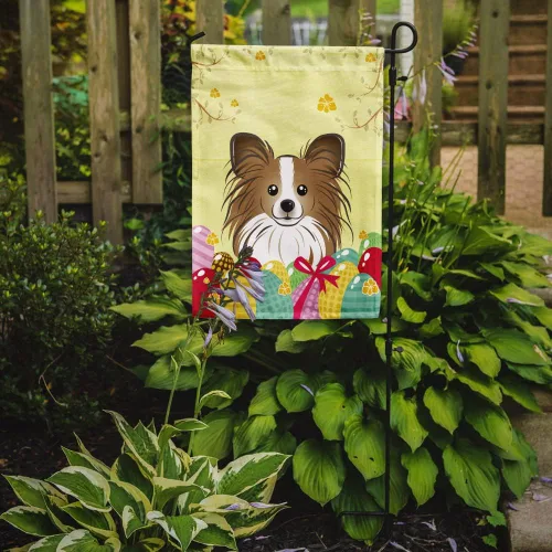 Vista 395 de Caroline's Treasures BB1923GF Bandera decorativa para jardín con diseño de Border Collie, para caza de huevos de Pascua, para jardín, jardín, patio