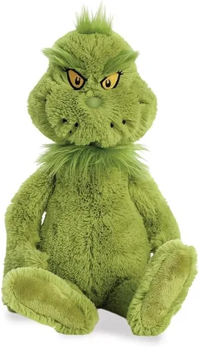 Vista 5 de Aurora® Whimsical Dr. Seuss™ Grinch Stuffed Animal - Muñeco de Peluche Oficialmente Licenciado para Juego Imaginativo - Perfecto para Niños