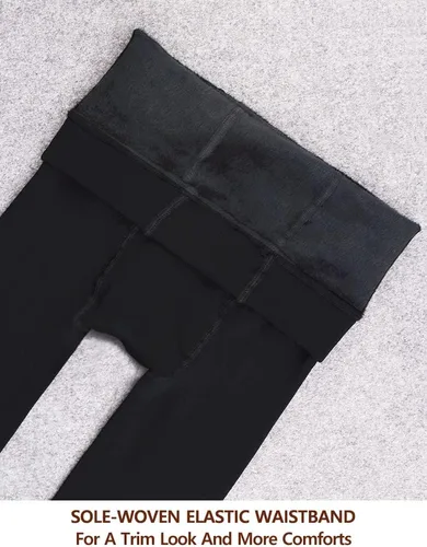 Vista 5 de VERO MONTE Medias térmicas de invierno opacas con forro polar para mujer