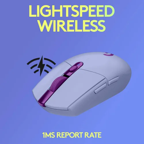 Vista 3 de Logitech G 305 LIGHSTPEED - Mouse inalámbrico para juegos, sensor Hero 12K, 12,000 DPI, ligero, 6 botones programables, duración de la batería
