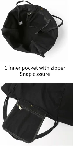 Vista 3 de Jeelow Bolso de mano de lona para hombre y mujer
