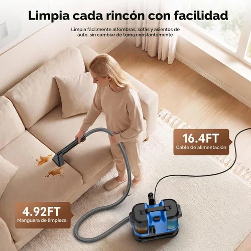 Vista 3 de Máquina portátil del limpiador de alfombras, máquina del limpiador Azul