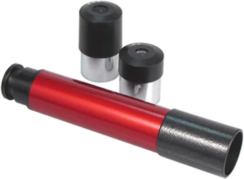 Vista 4 de Carson Red Planet - Telescopio reflector newtoniano de 45-3.937 x 4.488 in (RP-300), rojo