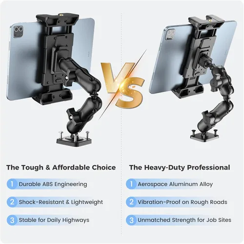 Vista 7 de OHLPRO Soporte para Tableta para Camión - Base de Perforación de Servicio Pesado - Soporte para Tableta para Tablero de Automóvil, Soporte para iPad