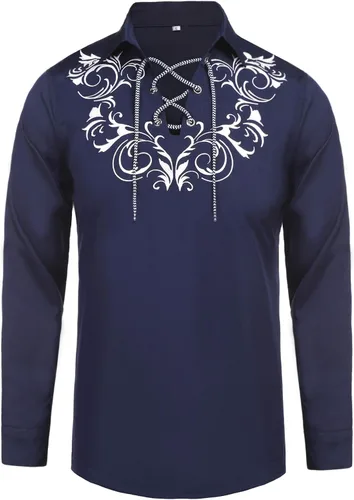 Vista 3 de Daupanzees Jacobite Ghillie Kilt - Camisa de manga larga para hombre