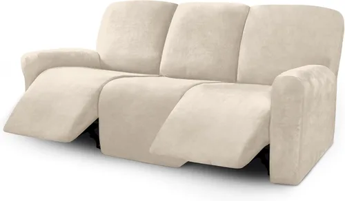 Vista 12 de ULTICOR Fundas de terciopelo para sofá reclinable de 8 piezas, fundas elásticas para sofá reclinable de 3 cojines, fundas para muebles, fundas