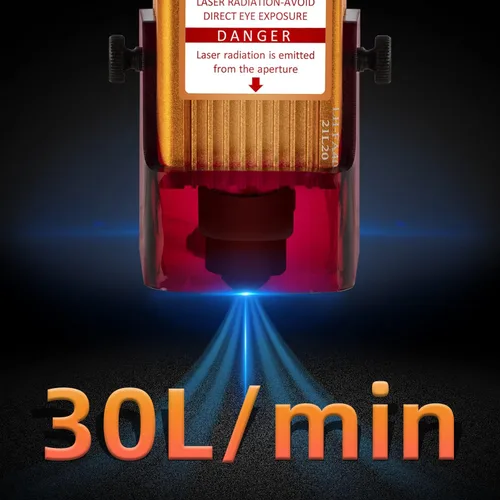 Vista 6 de FoxAlien AP30A Bomba de asistencia de aire portátil 30L/min Volumen de aire ajustable para máquinas de grabado CNC