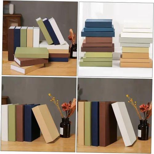 Vista 9 de Zerodeko 3 piezas de accesorios para mesa auxiliar, decoración decorativa de libros, apilables, libros decorativos para decoración del hogar, libros