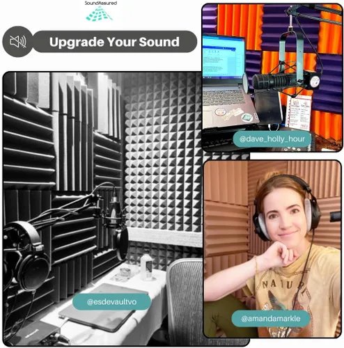 Vista 5 de Paneles de espuma acústica profesional estilo cuña de 12 x 12 x 2 pulgadas, paquete de 4, espuma de estudio para amortiguación de sonido e Carbón