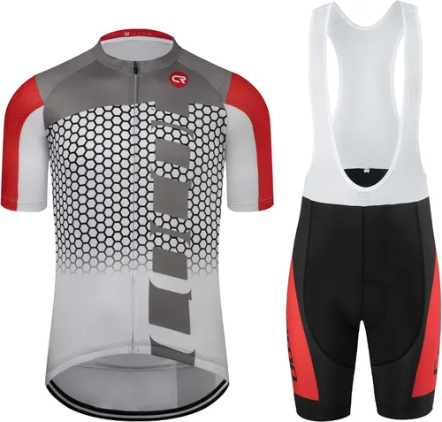 Vista 70 de Coconut Ropamo CR - Conjunto de camiseta de ciclismo para hombre, con cremallera y bolsillo con pantalones cortos con acolchado 4D