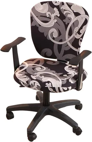 Vista 42 de Jinzio Funda para silla de oficina de computadora, tela protectora dividida y elástica, de poliéster, universal, para escritorio, para silla