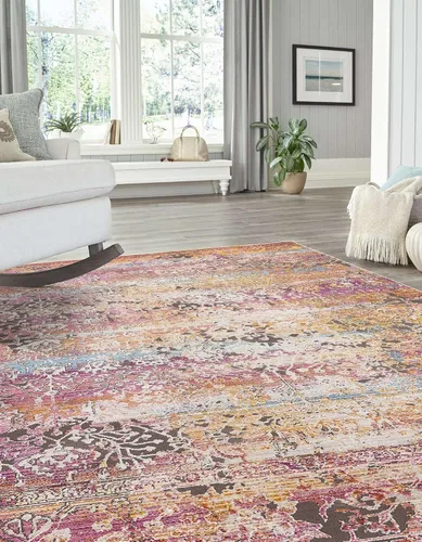 Vista 4 de Unique Loom Colección Deepa - Alfombra de área - Arte (rectangular 2' 0" x 3' 0", Multi/ Marfil)
