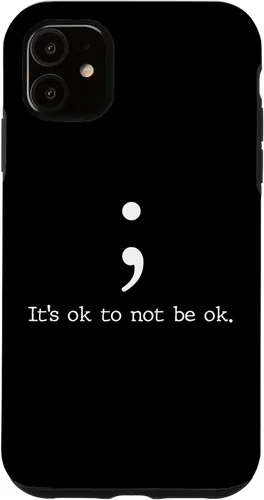 Vista 8 de Mental Health Awareness Shirts Semicolon Quote Gift Case for iPhone 17