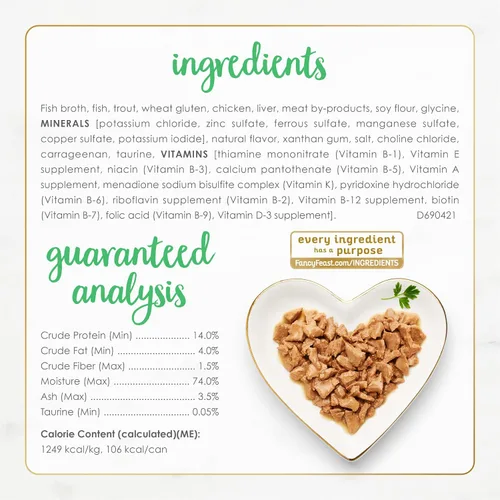 Vista 6 de Purina Fancy Feast - Comida húmeda para gatos en hojuelas - (24) 3 onzas 3 onzas