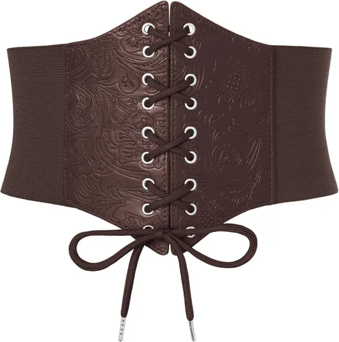 Vista 23 de GRACE KARIN Lace-up Cinch Belt Tied Corset Elastic Waist Belt Negro