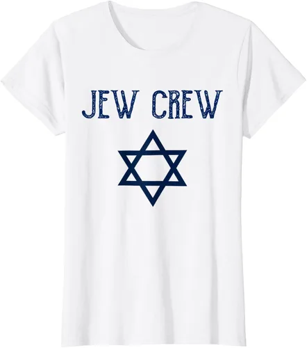 Vista 24 de Camiseta Jew Crew Jewish Star, gris, S