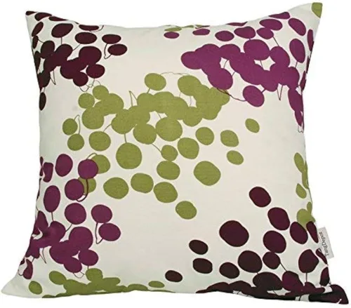 Vista 24 de TangDepot - Fundas de almohada decorativas 100% de algodón con estampado floral, fundas de almohada hechas a mano - (12 x 12 pulgadas, Negro Claro)