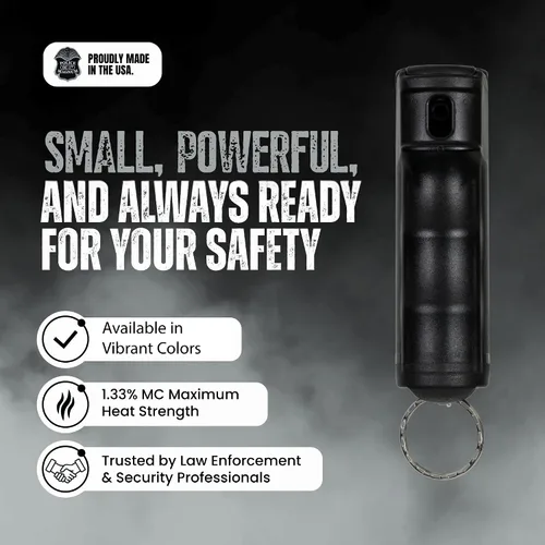 Vista 2 de Police Magnum Alarma de seguridad personal y spray de pimienta Combo de autodefensa para mujeres, sirena ruidosa de 135 db con luz y máxima fuerza