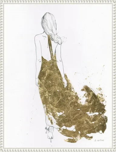 Vista 20 de Amanti Art Lienzo enmarcado para pared, 24 x 18 pulgadas, vestido dorado II por James Wiens, lienzo enmarcado para pared, obras de arte populares