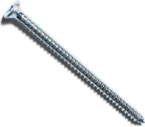 Vista 4 de Hard-to-Find Fastener 014973289638 Phillips Tornillos planos para chapa metálica, 4 x 1, Pieza-100