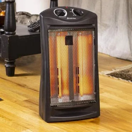Vista 7 de Calentadores de espacio Comfort Zone para uso en interiores, calentador eléctrico portátil, termostato ajustable, calor infrarrojo, calentador