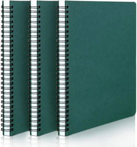 Vista 17 de EUSOAR - Cuaderno rayado A5 con espiral, para escritura, viajes, notas, diario, bocetos, para estudiantes, oficina, negocios, tapa de 3