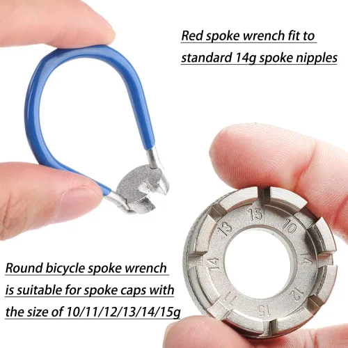 Vista 7 de Herramienta de llave de radios de bicicleta, herramienta de corrección de llantas de bicicleta, herramienta de corrección de llantas de bicicleta