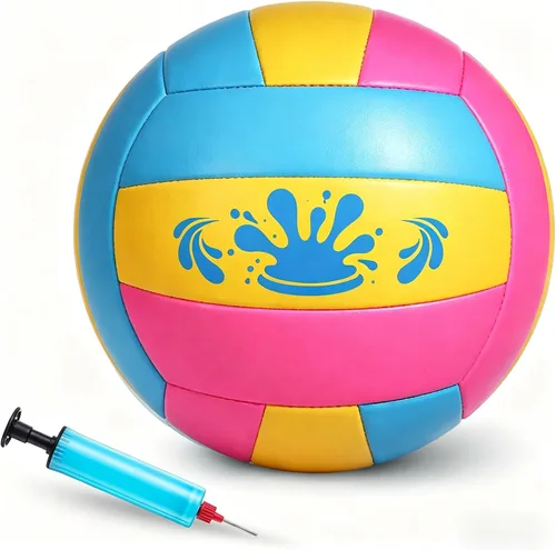 Vista 10 de Leitee 5/8.5 pulgadas impermeable piscina voleibol natación agua playa voleibol con bomba de cubierta suave para adultos juego actividades al aire