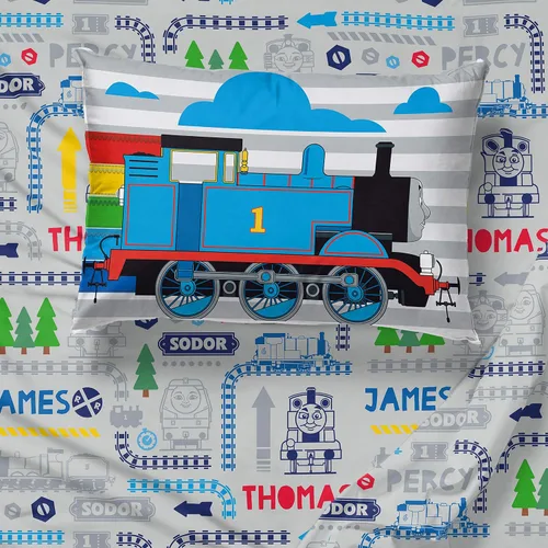 Vista 7 de Jay Franco Thomas & Friends Stitch in Time - Juego de sábanas infantiles, de microfibra y resistentes a la decoloración, 3 piezas, ropa de cama