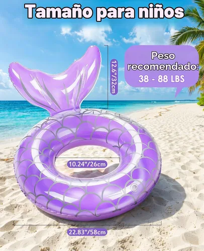 Vista 2 de HeySplash Flotador inflable para piscina, flotador, divertido flotador de playa, juguetes de fiesta de natación, verano, tubos inflables de piscina