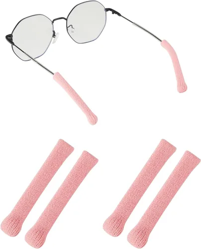 Vista 14 de Cojín de Oreja para Gafas de Tela de Algodón Tejido Suave Mejorado, Puntas de Patillas de Gafas Elásticas Antideslizantes Cómodas Retenedor