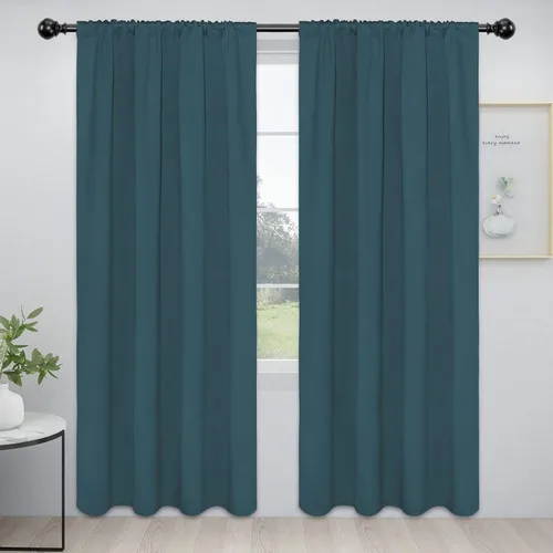 Vista 76 de Easy-Going - Cortinas opacas con bolsillo para varilla para dormitorio, cortinas de ventana para oscurecer la habitación para sala de estar