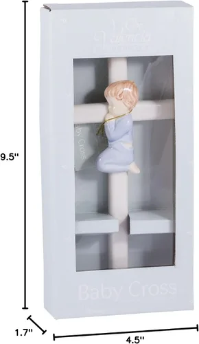 Vista 5 de Roman Giftware Inc., regalos para niños, bebé nuevo, 7.5 pulgadas de alto, niño orante valencia, religioso, inspirador, duradero (7 x 4 x 1)