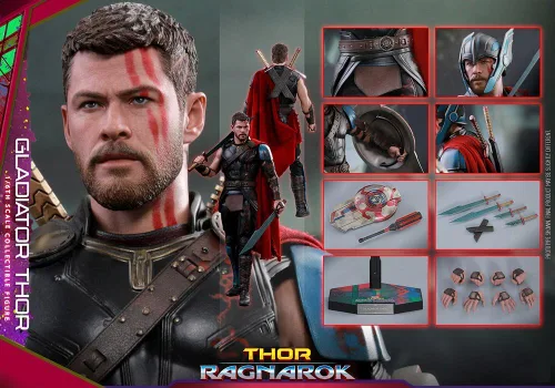 Vista 7 de Marvel Thor 3: Ragnarok - Figura de acción a escala 1:6 de Gladiator Thor