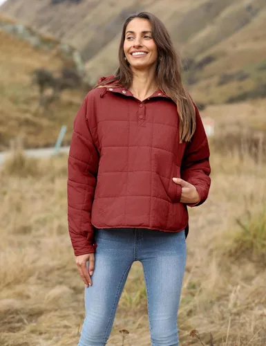 Vista 16 de QIBABU Chaqueta acolchada con capucha de gran tamaño para mujer, ligera, acolchada, manga larga, abrigo de invierno cálido