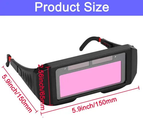 Vista 4 de Gafas de soldadura, gafas de soldadura con oscurecimiento automático solar, máscara de soldador de seguridad, casco con sombra ajustable, protección