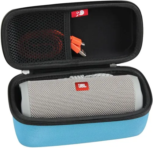 Vista 9 de Hermitshell Funda de viaje rígida de EVA compatible con altavoz Bluetooth portátil a prueba de salpicaduras JBL Flip 3 / Flip 4 (azul)