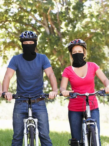 Vista 3 de SATINIOR 9 máscaras de esquí para hombres, cubierta completa de la cara, protección solar UV, pasamontañas refrescante, polaina, ropa, bufanda