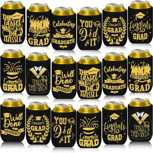 Vista 15 de 18 fundas plegables para enfriar latas de béisbol Insulated Neoprene, Beer Drink Beverage Can Bottle Cooler Sleeves, Sports Birthday Party