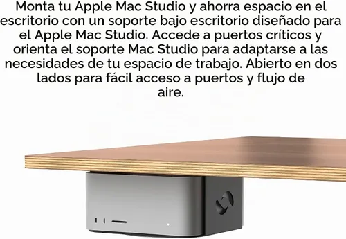 Vista 2 de HumanCentric Soporte para debajo del escritorio compatible con Mac Studio