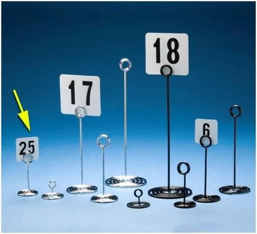 Vista 7 de American Metalcraft NSB4 Swirl Base Números Stands, 4 pulgadas de alto