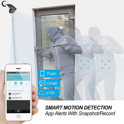 Vista 4 de 【Paquete de 2】 Cámaras de seguridad WiFi para exteriores, SV3C 1080P cámara IP de audio bidireccional, cámara de vigilancia exterior compatible