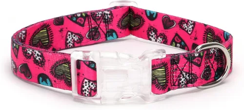 Vista 7 de Serijoars Collar de perro para cachorros con estampado floral para perros pequeños, medianos y grandes, con hebilla de liberación rápida para niñas