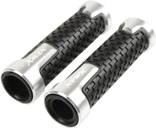 Vista 6 de Motorcycle Handlebar Grips for Xmax 125 250 300 400 X-MAX 2017 2018 2019 7/8'' 22mm Motorcycle Handle Ends Grips Bar Hand Grip Handlebar Xmax Black