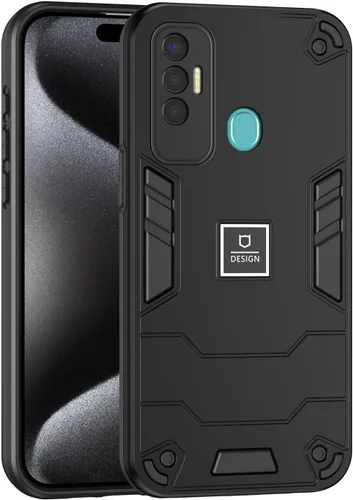Vista 411 de Funda compatible con Redmi A1, compatible con Redmi A2 2 en 1 [PC dura + TPU], funda de teléfono negra