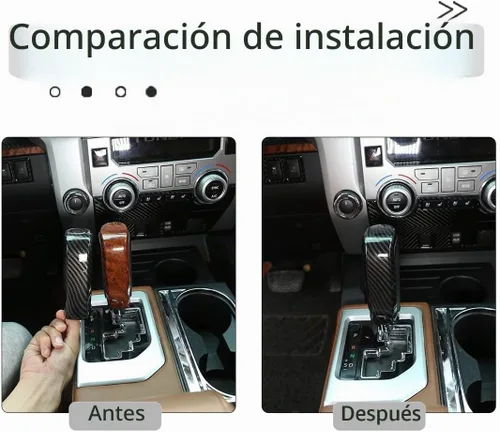 Vista 3 de Pegatinas de cubierta de cabeza de pomo de palanca de cambios de automóvil de ABS para Toyota Tundra 2007 2008 2009 2010 2011 2012 2013 2014+ 2021