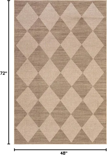 Vista 2 de nuLOOM Alfombra superior de yute de 4 x 6 pies, lavable a máquina, antideslizante, para sala de estar, dormitorio, habitación de niños, guardería