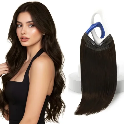 Vista 10 de Sunny - Extensiones de cabello humano real, con cable/hilo y clips ajustables, aplicación invisible, 2.82 onzas, 12 pulgadas, color rubio cenizo