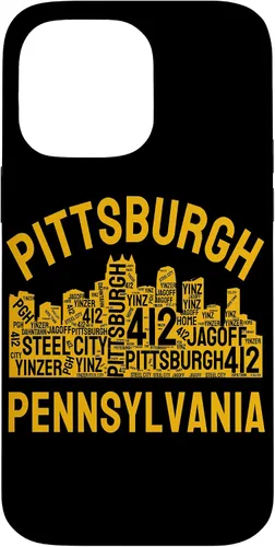 Vista 21 de Carcasa para iPhone 16 Pittsburgh Pennsylvania Steel City Skyline 412 Yinz Home