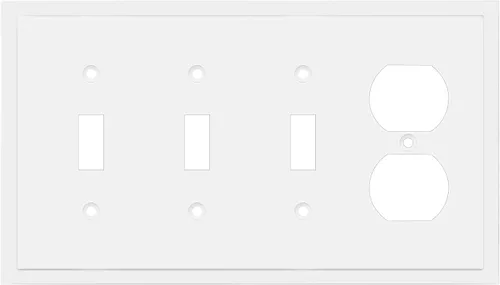 Vista 25 de Henne Bery Placa decorativa de pared con borde moderno, tapa de tomacorriente para cubrir enchufe, aleación de zinc maciza duradera